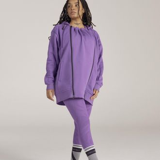 adidas ADIDAS by Stella McCartney Womens TrueStrength Maternity 3-in-1 Jacket - Purple Cotton - Size Medium