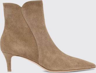 Gianvito Rossi Stivaletti Levy in pelle scamosciata con tacco a spillo