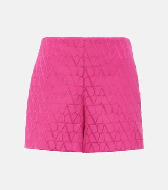 Valentino VLogo cotton-blend shorts
