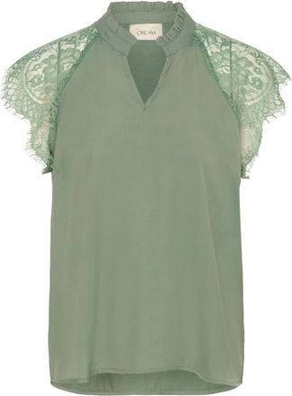 Cream Laurel Wreath - 176009 - Blouses & Shirts - Mujer - Verde - 3XL
