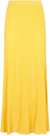 Gabriela Hearst Gele Wol Eula Rok - Dames - Maxi Rokken - Geel - S - Wol - Rokken