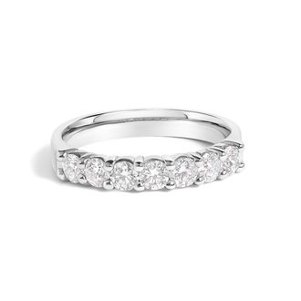House of Brilliance 14K Gold 3/4 Cttw Diamond 7 Stone Band Ring
