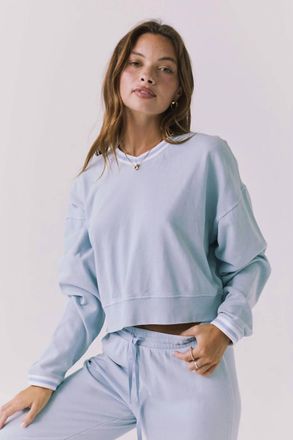 Chaser Campbell Pullover In Blue Bird
