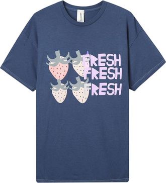 Westfall strawberry-graphic T-shirt - Blue