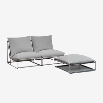 Sklum Sklum - Sof&aacute; Modular De Jard&iacute;n De 2 Piezas Y Puff Convertible Amaro