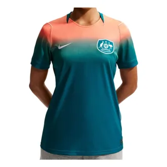 Nike (WMNS) Nike Australia 2026 Stadium Away Dri-FIT Replica Jersey Bright Spruce Orange Pulse White IB4573-367