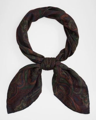 Polo Ralph Lauren Paisley Wool-Silk Scarf
