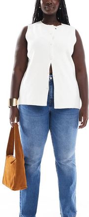 Only ONLY Curve flare jeans in mid blue