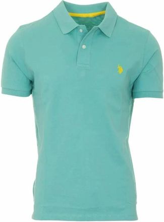 U.S.Polo Association Blauw Polo Shirt Korte Mouw - Heren - Polos - Blauw - XL - Katoen - Tops