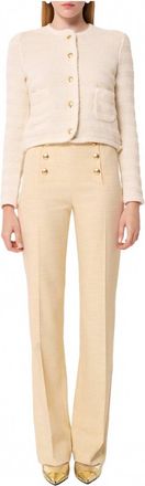 Tara Jarmon Straight Leg Pant In Cream