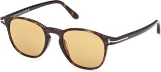 Tom Ford Ft 1302 52E Zonnebrillen - Heren - Zonnebrillen - Bruin - 50 MM - Accessoires
