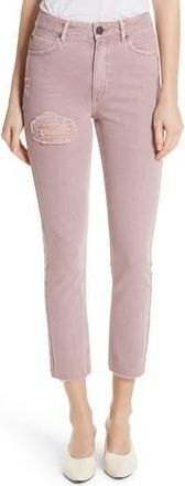 Sandro Ripped Raw Edge Jeans in Rose at Nordstrom Rack, Size 4 Us / 36 Fr