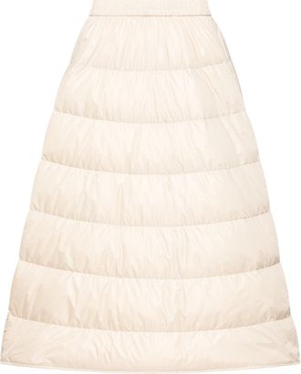 Moncler Moncler A-line Down Midi Skirt, Women, Beige, Size: 38