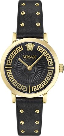 Versace Greca Fortuna Leather Watch
