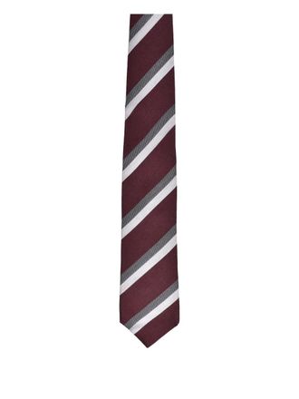 Brunello Cucinelli striped wool tie - men - Silk - One Size - Red
