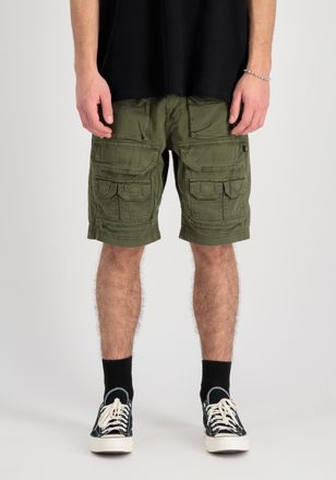 Alpha Industries Shorts ALPHA INDUSTRIES Battle Short, Herren, Gr. 30, Normalgr&ouml;ssen, gr&uuml;n (schwarz olive), Obermaterial: 100% Baumwolle, Hosen Shorts