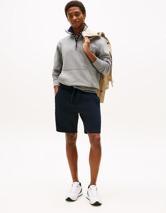 Tommy Hilfiger Mens Tommy Flag Side-Stripe Sweatshort - Navy - XS