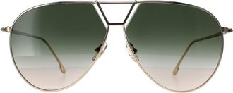 Victoria Beckham Aviator Gold Khaki Grey Gradient VB208S