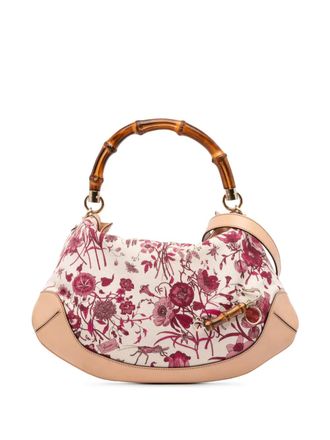 Gucci 2016-2025 GG Canvas Flora Peggy satchel - women - Calf Leather/Canvas - One Size - Brown