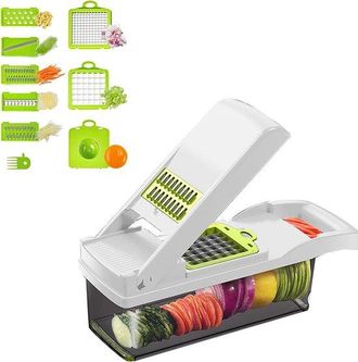 OEM Cortador De Verduras, Mandolina Para Cortar Verduras, Picador De Cebolla, Rebanar, Picar, Cortador De Cebolla, Ensalada, Fruta, Blanco