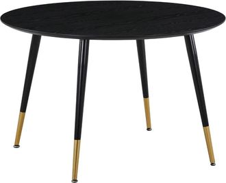 VE DESIGN Runder Esstisch Dipp Schwarz/Gold ø 115 cm