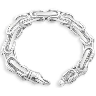 Pompeii3 Mens 14k Gold (140gram) or Platinum (263gram) 10.5mm Link Byzantine Bracelet 9