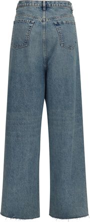 Maison Margiela Womens Wide-Leg Jeans Ice Blue Cotton