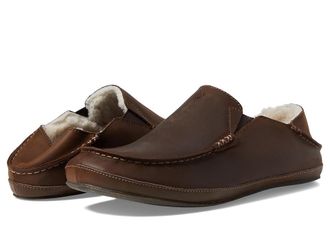 Olukai Moloa Slipper Mens Slippers Dark Wood/Dark Wood : 10 D - Medium, Nubuck