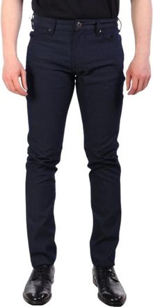 Emporio Armani Broeken - Heren - Slim Fit Broeken - Blauw - W33 - Broeken