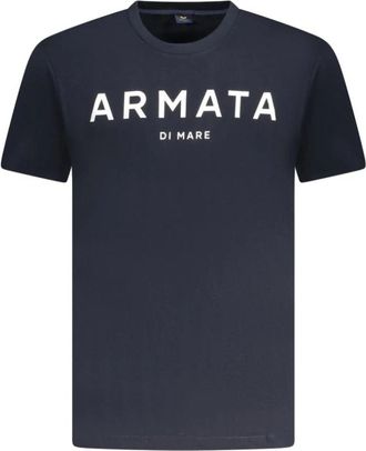 Armata Di Mare Blauw Katoenen Heren T-shirt - Heren - T-shirts - Blauw - L - Katoen - Tops