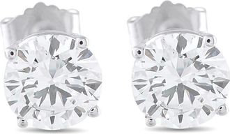 Luxury Bazaar Pre-Owned LB Exclusive 14K White Gold 1.85ct Lab Grown Diamond Stud Earrings LG02 091125