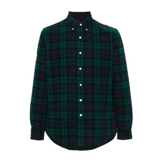 Polo Ralph Lauren Casual Shirts, male, Green, S, Long Sleeve Sport Shirt