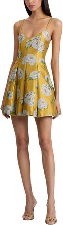 Alice & Olivia Alice + Olivia Isabelle Scoop Neck Pleated Flare Dress