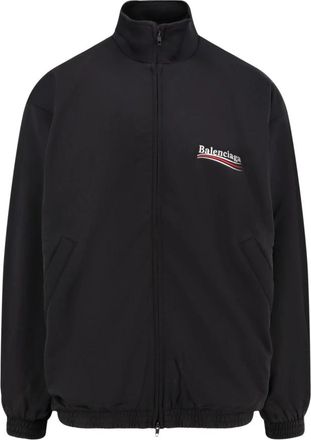 Balenciaga Zwarte Rits Trui Dubbele Zak - Heren - Vesten met rits - Zwart - S - Katoen - Hoodies & sweatvesten