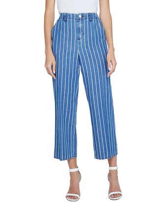 L'agence LAgence Zayne High-Rise Denim Stripe Straight Trouser