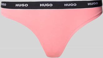 HUGO BOSS String mit elastischem Logo-Bund in Pink, Größe XL