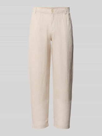 Jack & Jones Leinenhose mit Eingrifftaschen Modell KARL LAWRENCE in Beige, Gr&ouml;&szlig;e XXL