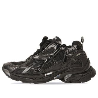 Balenciaga Runner Sneakers Black Mesh and Nylon 656065W3RA11000