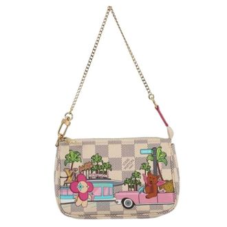 Louis Vuitton Pre-owned Mini Bags, female, Multicolor, Size: ONE SIZE Pre-owned Damier Azur Pochette