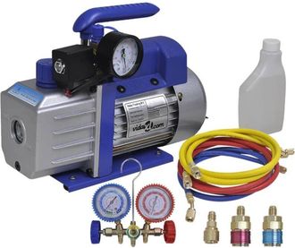 vidaXL Bomba De Vac&iacute;o Una Etapa Con Man&oacute;metro Colector Bidireccional Vidaxl