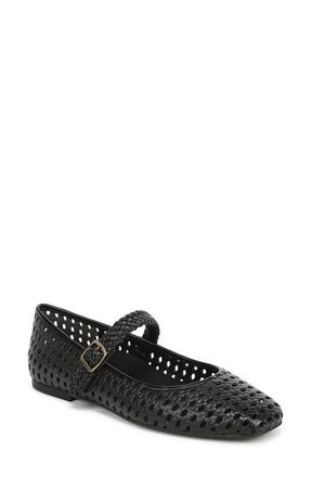 Vionic Alameda Woven Mary Jane Flat in Black at Nordstrom, Size 6.5