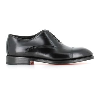 Santoni Business Shoes, male, Black, Size: 8 1/2 US Oxford Shoe