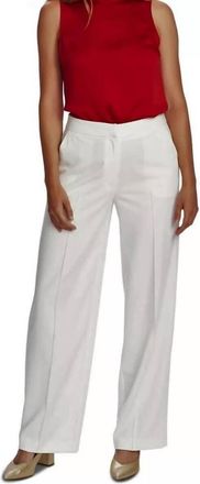 Vince Camuto Structured Front Pintuck Pants In White