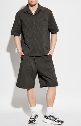 Maison Kitsuné Shirt With Stripe Pattern, Mens, Green