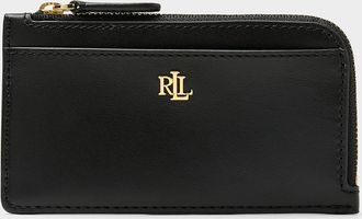 Lauren Ralph Lauren Womens Solid zipped minimalist card holder