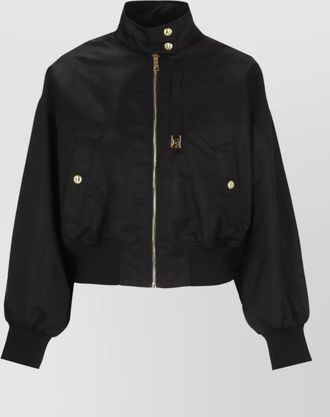 Elisabetta Franchi short padded jacket high neck hardware