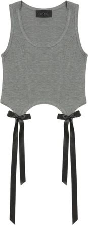 Simone Rocha Top con nastro - Grigio