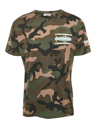 Valentino T-shirt met camouflageprint - Groen