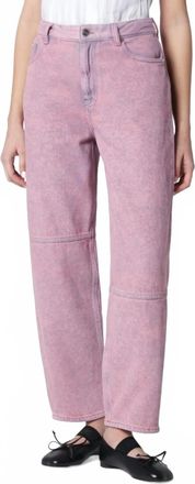 Ganni Stary Mid-Rise Ankle Jeans In Cameo Pink