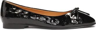 Kazar Gelakte ballerinas met ronde neus - Dames - Ballerinas - Zwart - 37 EU - Leer - Schoenen
